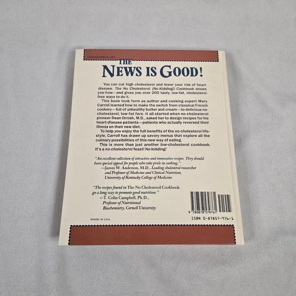 2 Cookbooks - 1- The No Cholesterol (No Kidding) Cookbook; 2- AHA Cookbook